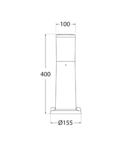 AMELIA 400 GREY KOΛΩΝΑΚΙ 1xE27 8.5W CCT FUMAGALLI – 1-FM242571
