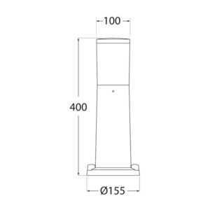 AMELIA 400 GREY KOΛΩΝΑΚΙ 1xE27 8.5W CCT  FUMAGALLI – 1-FM242571