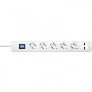 ΠΟΛΥΠΡΙΖΟ 5 ΘΕΣΕΩΝ & 2ΧUSB ΜΕ ΚΑΛ. & ΔΙΑΚ. 1.4Μ DUOVERSAL ΛΕΥΚΟ – 1-K234902000