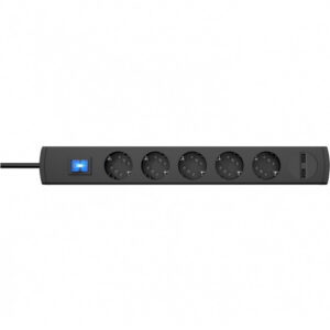 ΠΟΛΥΠΡΙΖΟ 5 ΘΕΣΕΩΝ & 2ΧUSB ΜΕ ΚΑΛ. & ΔΙΑΚ. 1.4Μ DUOVERSAL ΑΝΘΡΑΚΙ – 1-K234905003