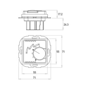 Room thermostat change-over contact, can be combined with PARIS  range of switches, scope of temperature 5?C-30?C, night drop do – 1-K290402010