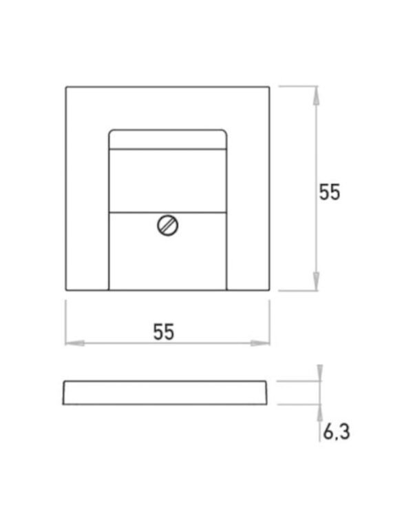 HK07 ΠΛΑΚΙΔΙΟ ΔΙΠΛΟ (ΤΑΕ) USB STEEL – 1-K373147009