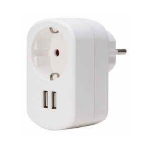 ΑΝΤΑΠΤΟΡΑΣ ΣΟΥΚΟ & 2ΧUSB ΠΡΙΖΑΣ ΛΕΥΚΟ – 1-K473104018