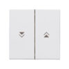 Double Rocker pad, with spring plate, with arrows, HK07, arctic-white – 1-K490387007