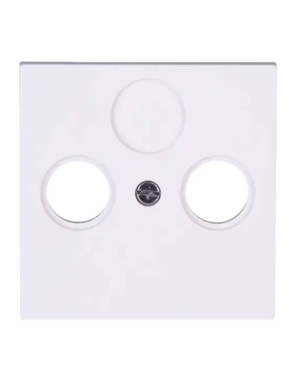 Cover plate for antenna socket TV/RF with 3 screws, HK07, arctic-white – 1-K490913002