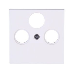 Cover plate for antenna socket TV/RF/SAT with 3 screws, HK07, arctic- white – 1-K491013006