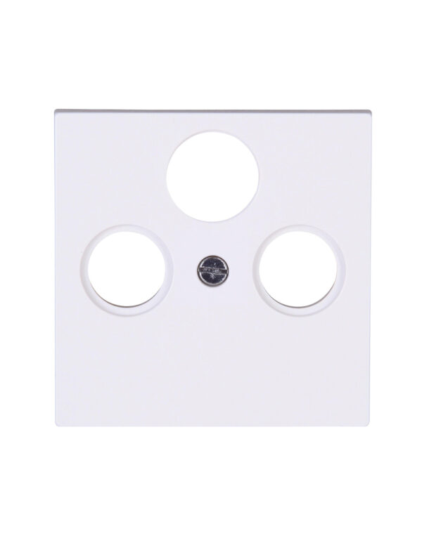 Cover plate for antenna socket TV/RF/SAT with 3 screws, HK07, arctic- white – 1-K491013006