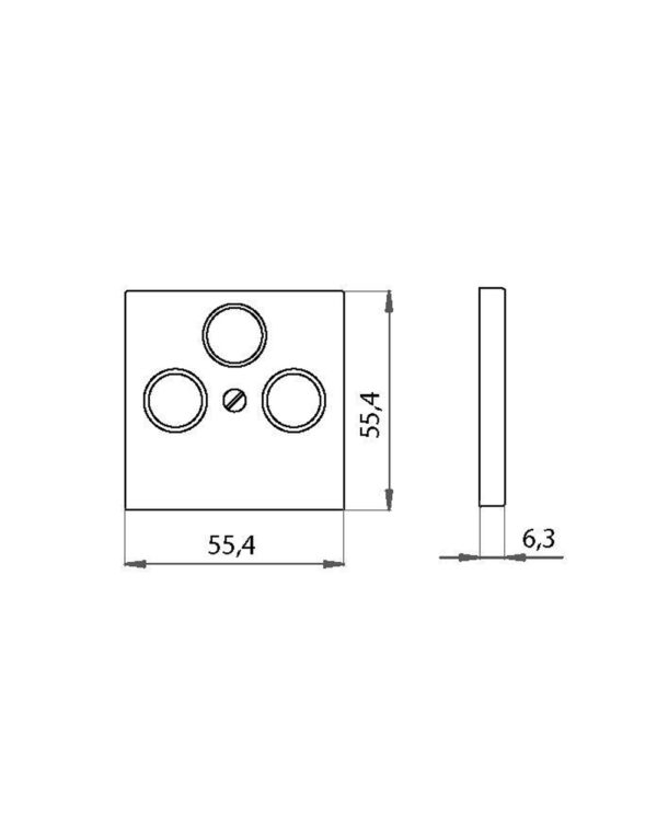 HK07 ΠΛΑΚΙΔΙΟ TV/FM/SAT ΛΕΥΚΟ – 1-K491029008