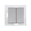 HK07 IP44 ΠΛΗΚΤΡΟ ΔΙΠΛΟ ΜΕ (ΦΛΑΤΖΑ ΣΤΕΓΑΝ.) STEEL – 1-K493647001