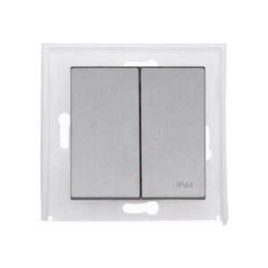 HK07 IP44 ΠΛΗΚΤΡΟ ΔΙΠΛΟ ΜΕ (ΦΛΑΤΖΑ ΣΤΕΓΑΝ.) STEEL – 1-K493647001