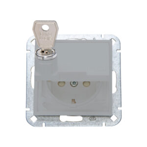 HK07 Earth.socket with hing.lid gr.m. – 1-K951534003