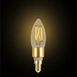 Έξυπνη λάμπα LED filament μελί C35 E14 4,2W ρυθμιζόμενο λευκό 2200-5500K Lutec Connect – 1-T8712501312