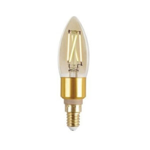 Έξυπνη λάμπα LED filament μελί C35 E14 4,2W ρυθμιζόμενο λευκό 2200-5500K Lutec Connect – 1-T8712501312