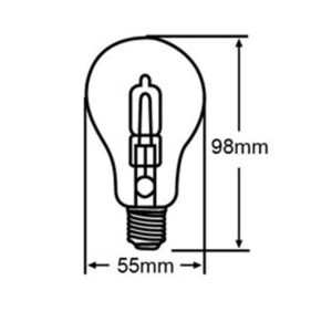 ΛΑΜΠΑ ΑΛΟΓΟΝΟΥ ΕCO30 CLASSIC A55 28W E27 2800K 220-240V 370lm 360° DIMMABLE UNIVERSE – 1-U001335