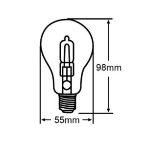 ΛΑΜΠΑ ΑΛΟΓΟΝΟΥ ΕCO30 CLASSIC A55 52W E27 2800K 220-240V 840lm 360° DIMMABLE UNIVERSE – 1-U001359