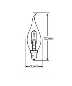 ΛΑΜΠΑ ΑΛΟΓΟΝΟΥ ΕCO30 ΚΕΡI ΜΕ ΜΥΤΗ C35 28W Ε14 2800K 220-240V 370lm 360° DIMMABLE UNIVERSE – 1-U001397