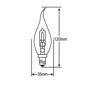 ΛΑΜΠΑ ΑΛΟΓΟΝΟΥ ΕCO30 ΚΕΡI ΜΕ ΜΥΤΗ C35 28W Ε14 2800K 220-240V 370lm 360° DIMMABLE UNIVERSE – 1-U001397