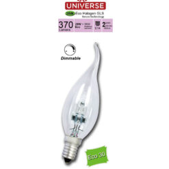 ΛΑΜΠΑ ΑΛΟΓΟΝΟΥ ΕCO30 ΚΕΡI ΜΕ ΜΥΤΗ C35 28W Ε14 2800K 220-240V 370lm 360° DIMMABLE UNIVERSE – 1-U001397