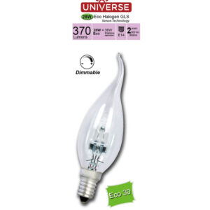 ΛΑΜΠΑ ΑΛΟΓΟΝΟΥ ΕCO30 ΚΕΡI ΜΕ ΜΥΤΗ C35 28W Ε14 2800K 220-240V 370lm 360° DIMMABLE UNIVERSE – 1-U001397