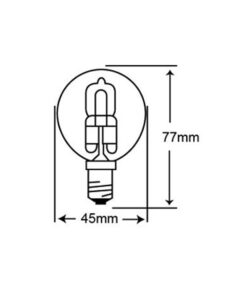 ΛΑΜΠΑ ΑΛΟΓΟΝΟΥ ΕCO30 ΣΦΑΙΡΑΚΙ G45 28W Ε14 2800K 220-240V 370lm 360° DIMMABLE UNIVERSE – 1-U001403