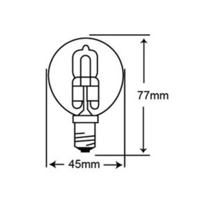 ΛΑΜΠΑ ΑΛΟΓΟΝΟΥ ΕCO30 ΣΦΑΙΡΑΚΙ G45 28W Ε14 2800K 220-240V 370lm 360° DIMMABLE UNIVERSE – 1-U001403