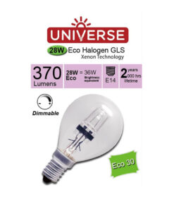 ΛΑΜΠΑ ΑΛΟΓΟΝΟΥ ΕCO30 ΣΦΑΙΡΑΚΙ G45 28W Ε14 2800K 220-240V 370lm 360° DIMMABLE UNIVERSE – 1-U001403