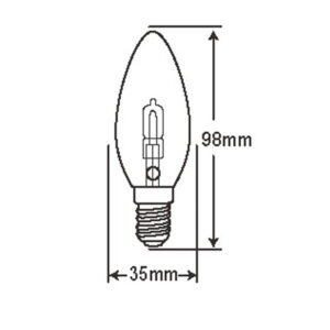 ΛΑΜΠΑ ΑΛΟΓΟΝΟΥ ΕCO30 ΚΕΡΑΚΙ C35 18W Ε14 2800K 220-240V 204lm 360° DIMMABLE UNIVERSE – 1-U001465