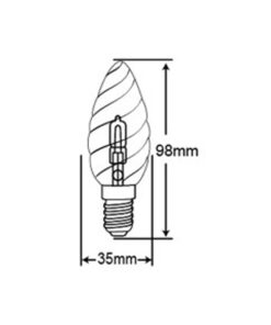ΛΑΜΠΑ ΑΛΟΓΟΝΟΥ ΕCO30 ΚΕΡΙ ΣΤΡΙΦΤΟ C35 28W Ε14 2800K 220-240V 370lm 360° DIMMABLE UNIVERSE – 1-U001502