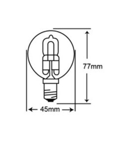 ΛΑΜΠΑ ΑΛΟΓΟΝΟΥ ΕCO30 ΣΦΑΙΡΑΚΙ G45 18W Ε14 2800K 220-240V 204lm 360° DIMMABLE UNIVERSE – 1-U001526