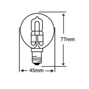 ΛΑΜΠΑ ΑΛΟΓΟΝΟΥ ΕCO30 ΣΦΑΙΡΑΚΙ G45 18W Ε14 2800K 220-240V 204lm 360° DIMMABLE UNIVERSE – 1-U001526