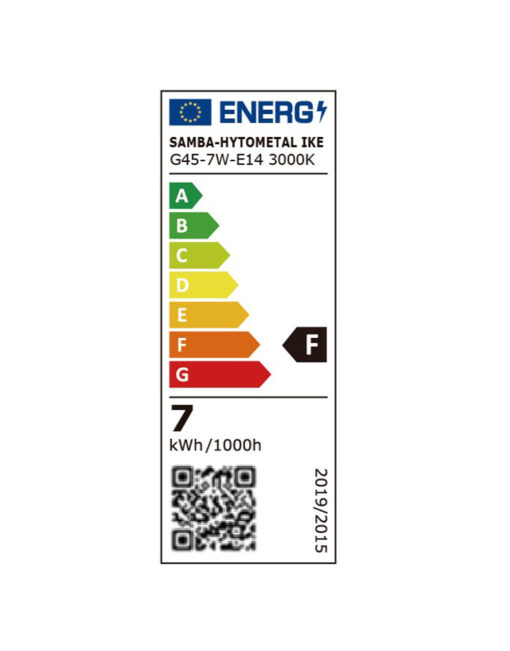 ΛΑΜΠΑ LED SMD ΣΦΑΙΡΑΚΙ G45 7W E14 3000K 220-240V 600lm/F UNIVERSE – 1-U002424