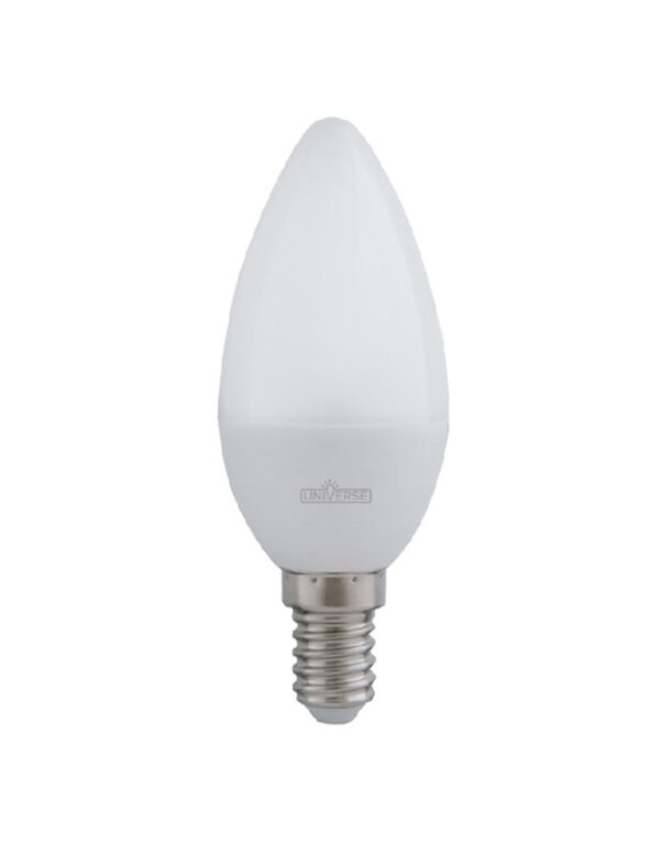 ΛΑΜΠΑ LED SMD ΚΕΡΑΚΙ C37 7W E14 3000K 220-240V 600lm/F UNIVERSE – 1-U002455