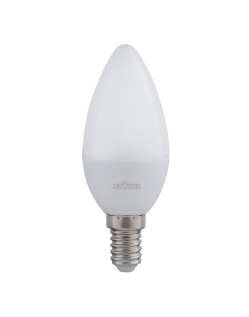 ΛΑΜΠΑ LED SMD ΚΕΡΑΚΙ C37 7W E14 4000K 220-240V 600lm/F UNIVERSE – 1-U002462