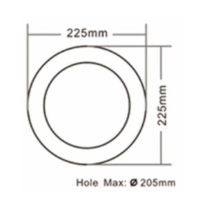 ΦΩΤΙΣΤΙΚΟ LED SLIM ΧΩΝΕΥΤΟ Φ225 18W 4000K 1620lm 120° AC85-265V ΑΛΟΥΜΙΝΙΟΥ ΑΣΗΜΙ UNIVERSE – 1-U002660