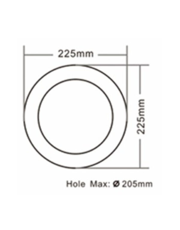 ΦΩΤΙΣΤΙΚΟ LED SLIM ΧΩΝΕΥΤΟ Φ225 18W 4000K 1620lm 120° AC85-265V ΑΛΟΥΜΙΝΙΟΥ ΑΣΗΜΙ UNIVERSE – 1-U002660