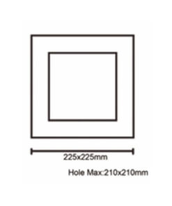 ΦΩΤΙΣΤΙΚΟ LED SLIM ΧΩΝΕΥΤΟ 225X225 18W 4000K 1620lm 120° AC85-265V ΑΛΟΥΜΙΝΙΟΥ ΛΕΥΚΟ UNIVERSE – 1-U002677