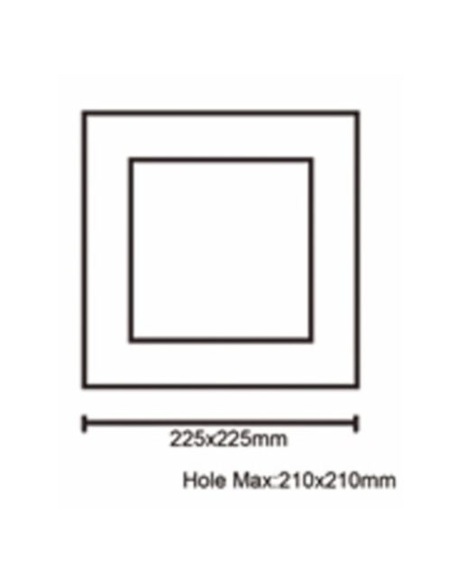 ΦΩΤΙΣΤΙΚΟ LED SLIM ΧΩΝΕΥΤΟ 225X225 18W 4000K 1620lm 120° AC85-265V ΑΛΟΥΜΙΝΙΟΥ ΛΕΥΚΟ UNIVERSE – 1-U002677
