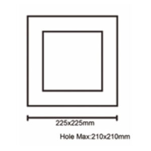 ΦΩΤΙΣΤΙΚΟ LED SLIM ΧΩΝΕΥΤΟ 225X225 18W 4000K 1620lm 120° AC85-265V ΑΛΟΥΜΙΝΙΟΥ ΛΕΥΚΟ UNIVERSE – 1-U002677
