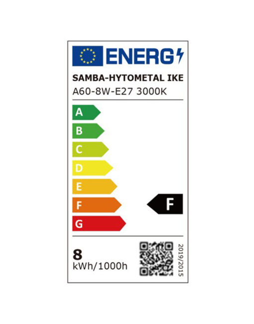 ΛΑΜΠΑ LED SMD Α60 8W E27 3000K 220-240V 806lm/F UNIVERSE – 1-U003131