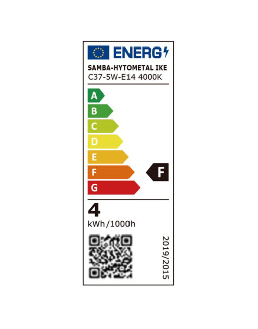 ΛΑΜΠΑ LED SMD ΚΕΡΑΚΙ C37 5W E14 4000K 220-240V 470lm UNIVERSE – 1-U003186