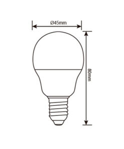ΛΑΜΠΑ LED SMD ΣΦΑΙΡΑΚΙ G45 5W E14 3000K 220-240V 450lm UNIVERSE – 1-U003216
