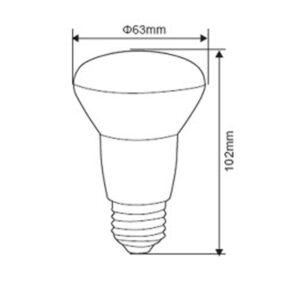 ΛΑΜΠΑ LED SMD R63 8W E27 3000K 220-240V 720lm UNIVERSE – 1-U003223