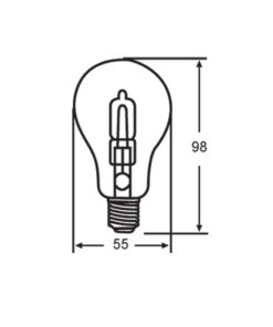 ΛΑΜΠΑ ΑΛΟΓΟΝΟΥ ΕCO30 ΣΦΑΙΡΑ G95 52W E27 2800K 220-240V 840lm 360° DIMMABLE UNIVERSE – 1-U003377