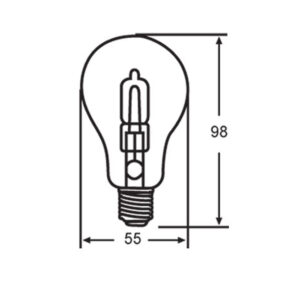 ΛΑΜΠΑ ΑΛΟΓΟΝΟΥ ΕCO30 ΣΦΑΙΡΑ G95 52W E27 2800K 220-240V 840lm 360° DIMMABLE UNIVERSE – 1-U003377