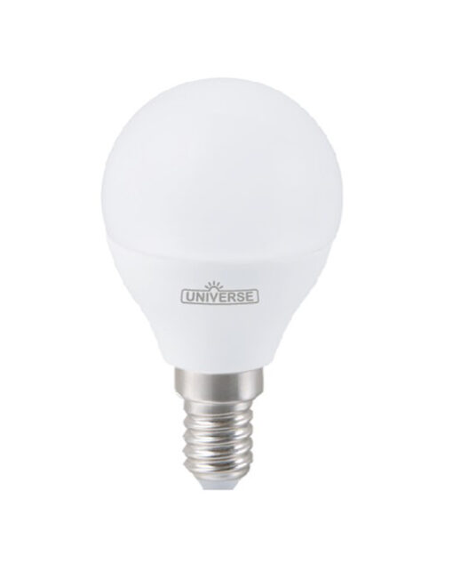ΛΑΜΠΑ LED SMD ΣΦΑΙΡΑΚΙ G45 5W E14 4000K 220-240V 460lm/F UNIVERSE – 1-U003445
