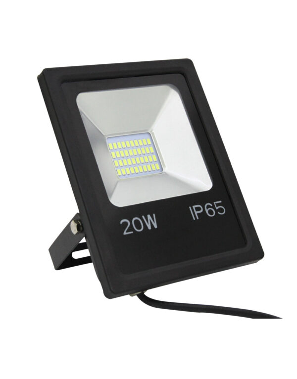 ΠΡΟΒΟΛΕΑΣ LED SMD 20W 6400K 85-265V 2000lm 120° IP65 ΜΑΥΡΟΣ UNIVERSE – 1-U003469