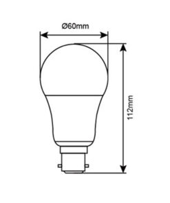 ΛΑΜΠΑ LED SMD Α60 10W Β22 3000K 220-240V 940lm UNIVERSE – 1-U003575
