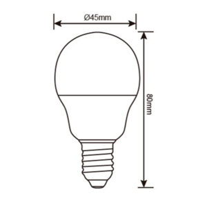 ΛΑΜΠΑ LED SMD ΣΦΑΙΡΑΚΙ G45 5W E14 6000K 220-240V 460lm/F UNIVERSE – 1-U003780