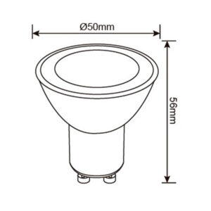 ΛΑΜΠΑ LED SMD MR16 GU10 4W 6500K 220-240V 120° 360lm UNIVERSE – 1-U004329