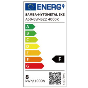 ΛΑΜΠΑ LED SMD Α60 8W Β22 4000K 220-240V 806lm/F UNIVERSE – 1-U004596